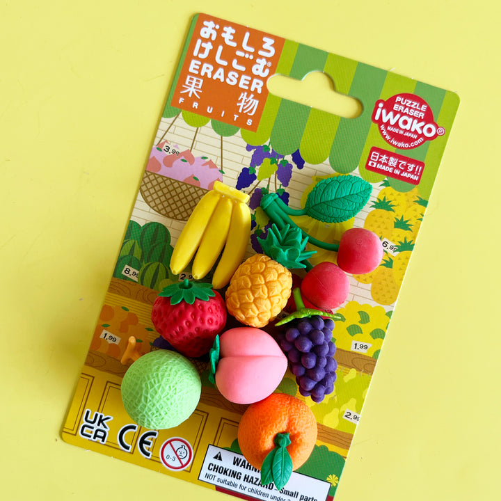 Fruit Puzzle Eraser Set