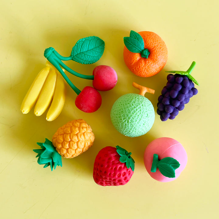 Fruit Puzzle Eraser Set