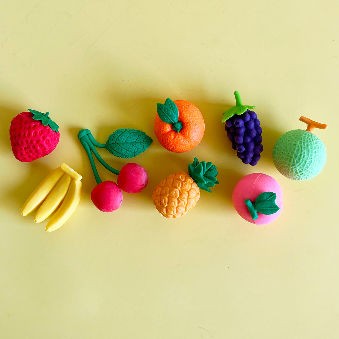 Fruit Puzzle Eraser Set