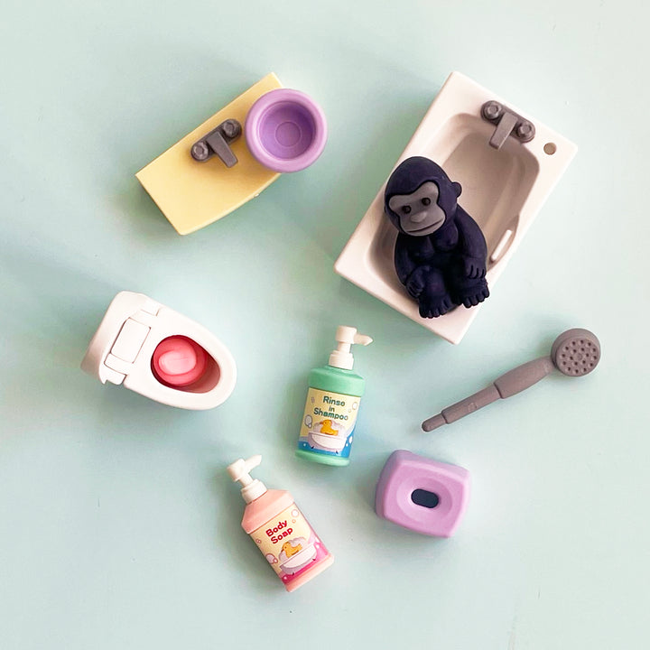 Gorilla Bathroom Puzzle Eraser Set