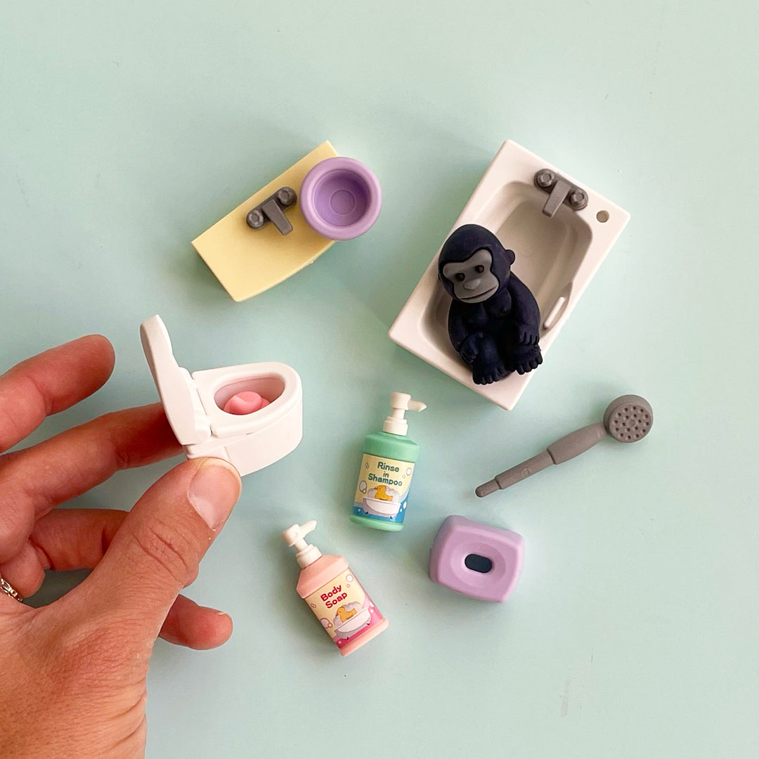 Gorilla Bathroom Puzzle Eraser Set