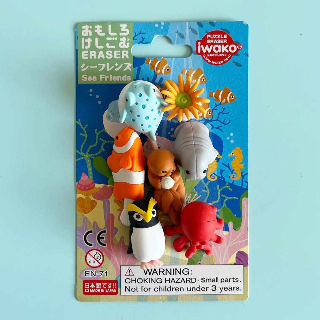 Sea Friends Puzzle Eraser Set