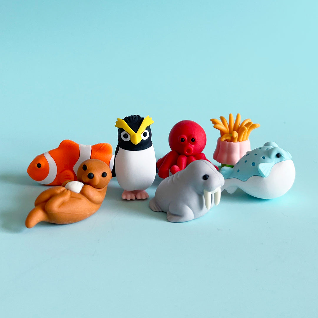 Sea Friends Puzzle Eraser Set