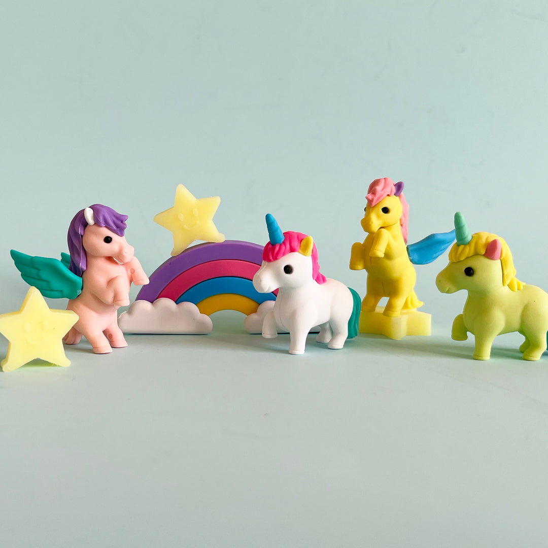 Ponies and Unicorns Puzzle Eraser Set