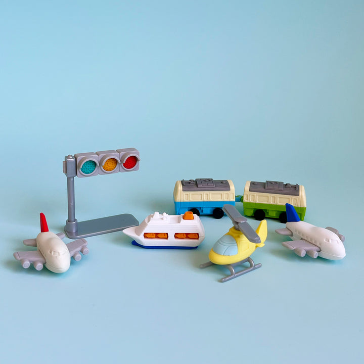 Vehicles Puzzle Eraser Set