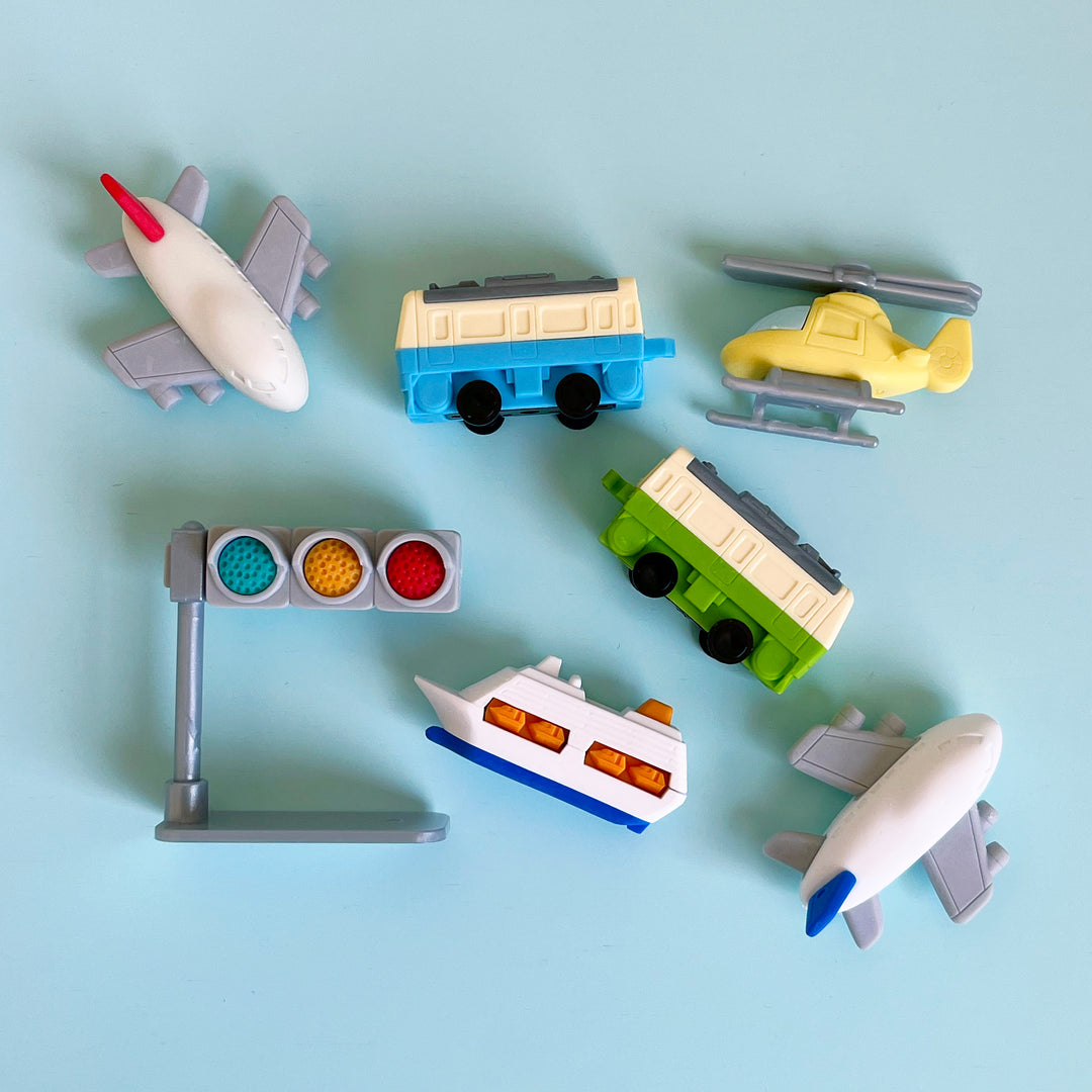 Vehicles Puzzle Eraser Set