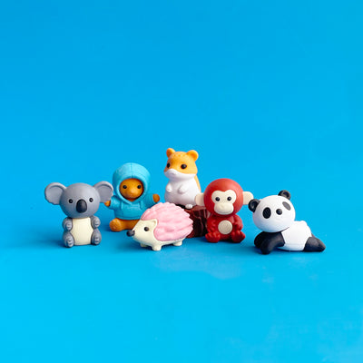 Animals in the Woods Puzzle Eraser Set