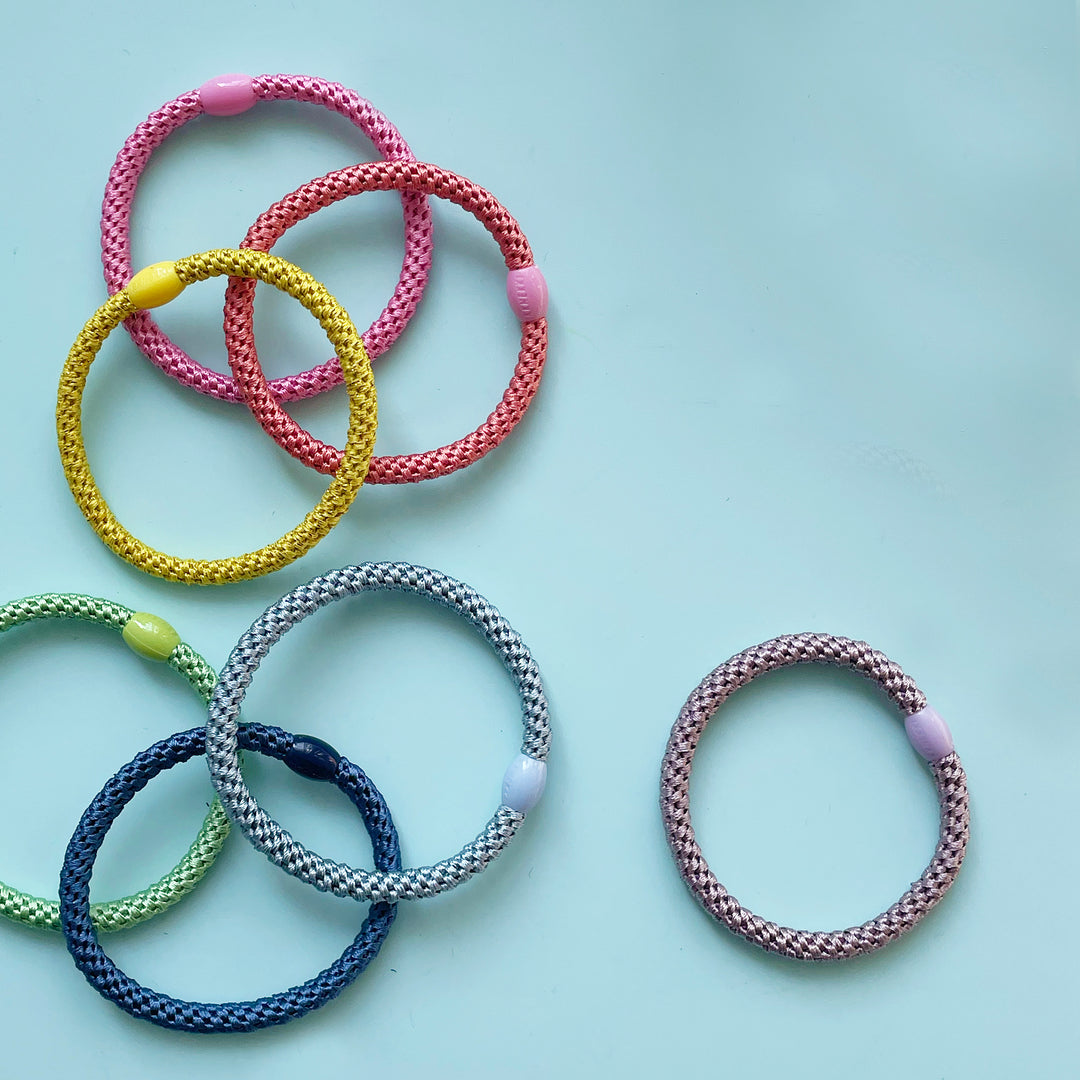 Thin Rainbow Hair Tie Bracelet Singles