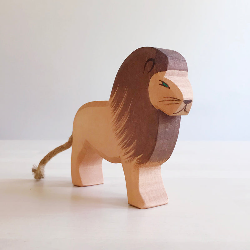 Handcrafted Wood Lion