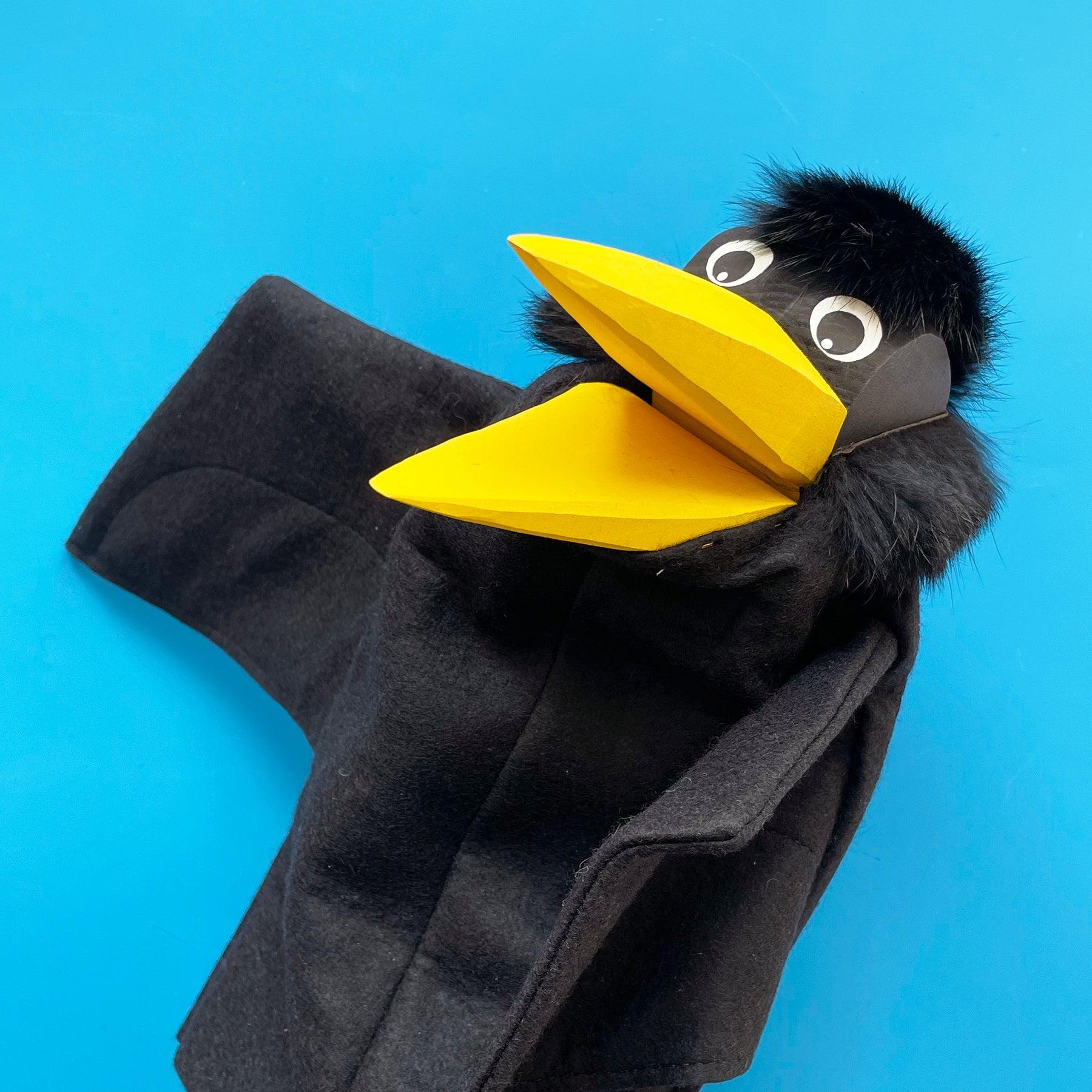 Hand Carved Wooden Raven Puppet – Fair Play Projects