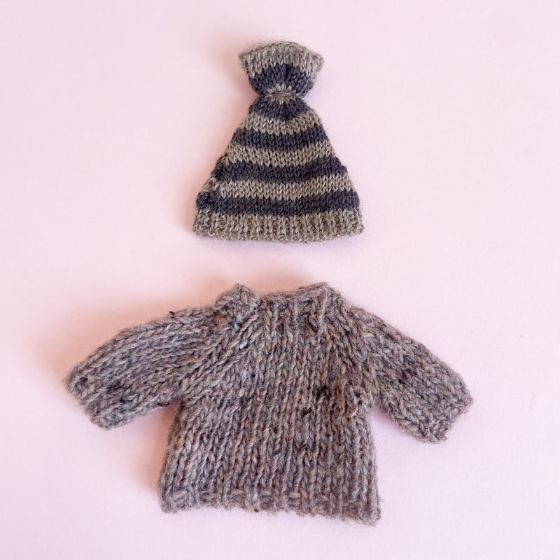 Knitted Sweater and Hat Set