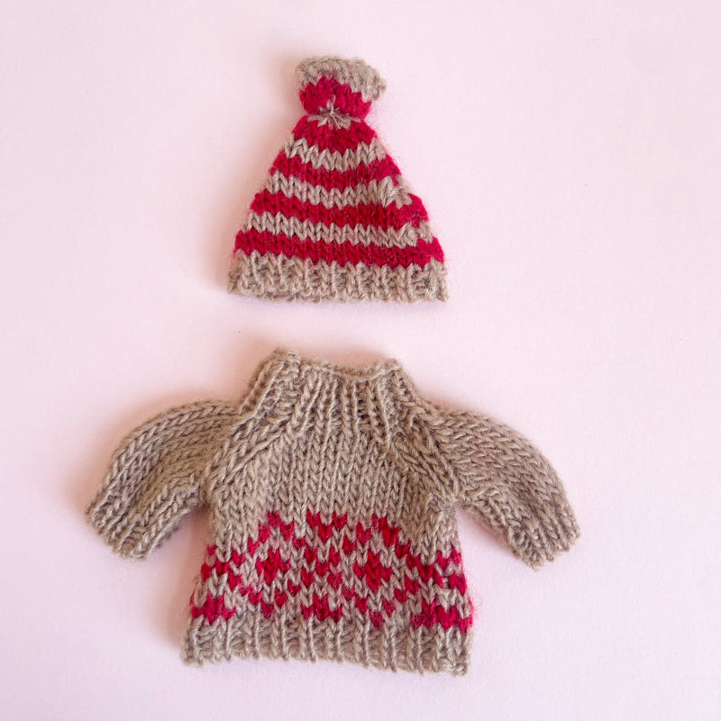 Knitted Sweater and Hat Set