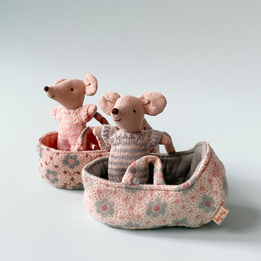 Baby Mouse in a Carry Cot