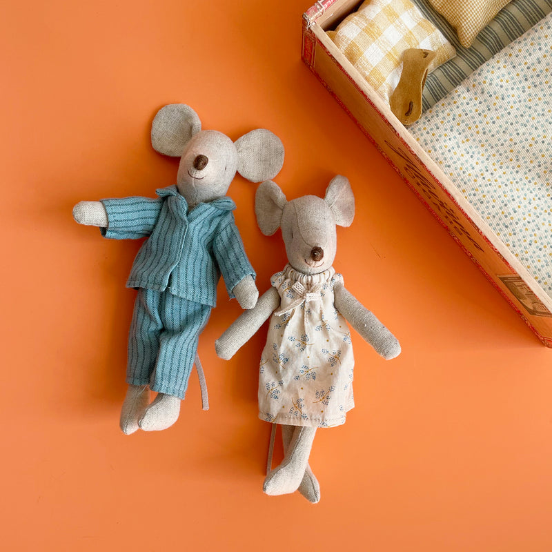 Mum + Dad Mice in a Cigar Box