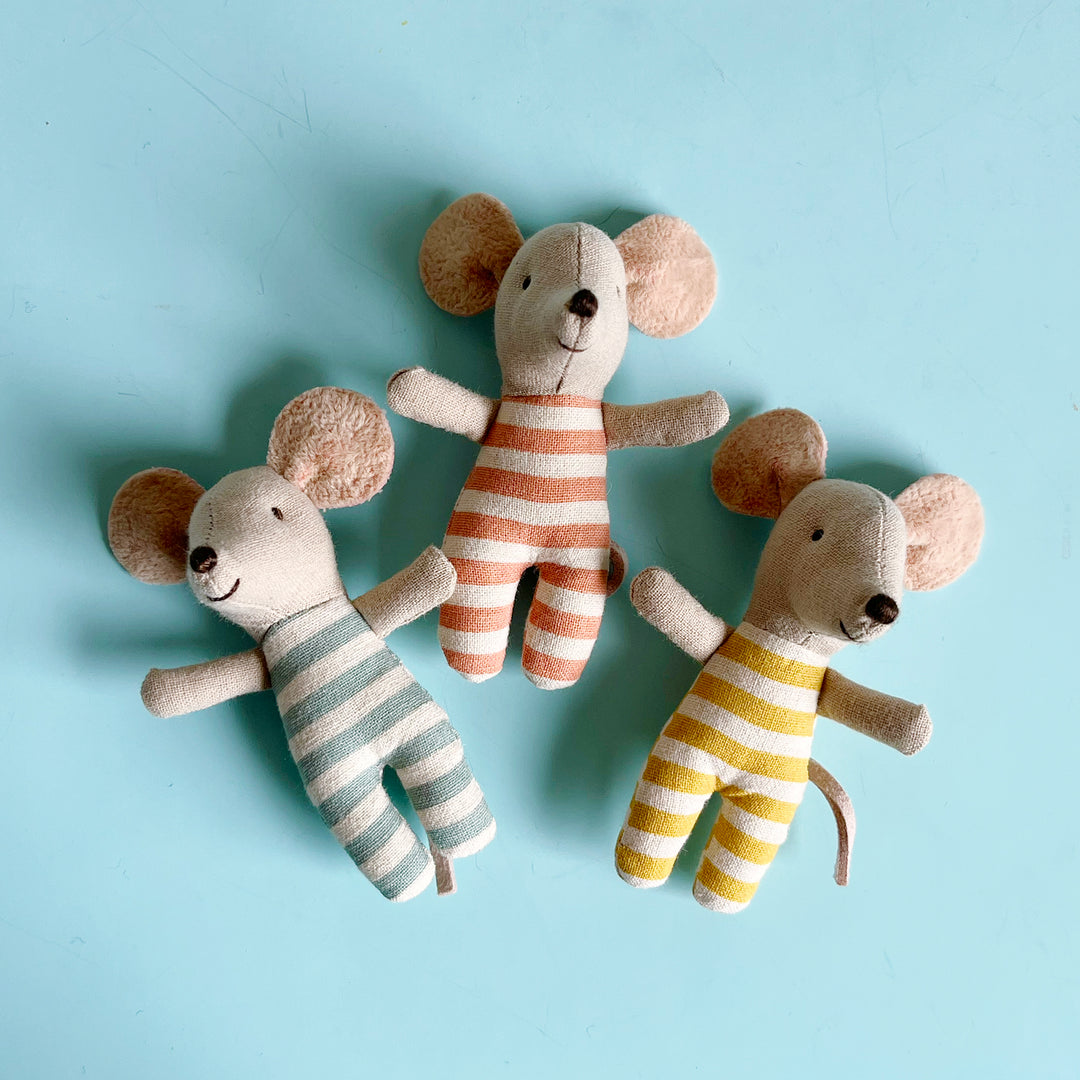 Triplet Baby Mice in a Matchbox