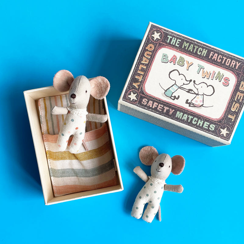 Twin Baby Mice in a Matchbox