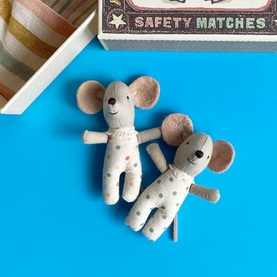 Twin Baby Mice in a Matchbox