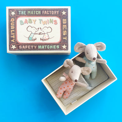 Twin Baby Mice in a Matchbox