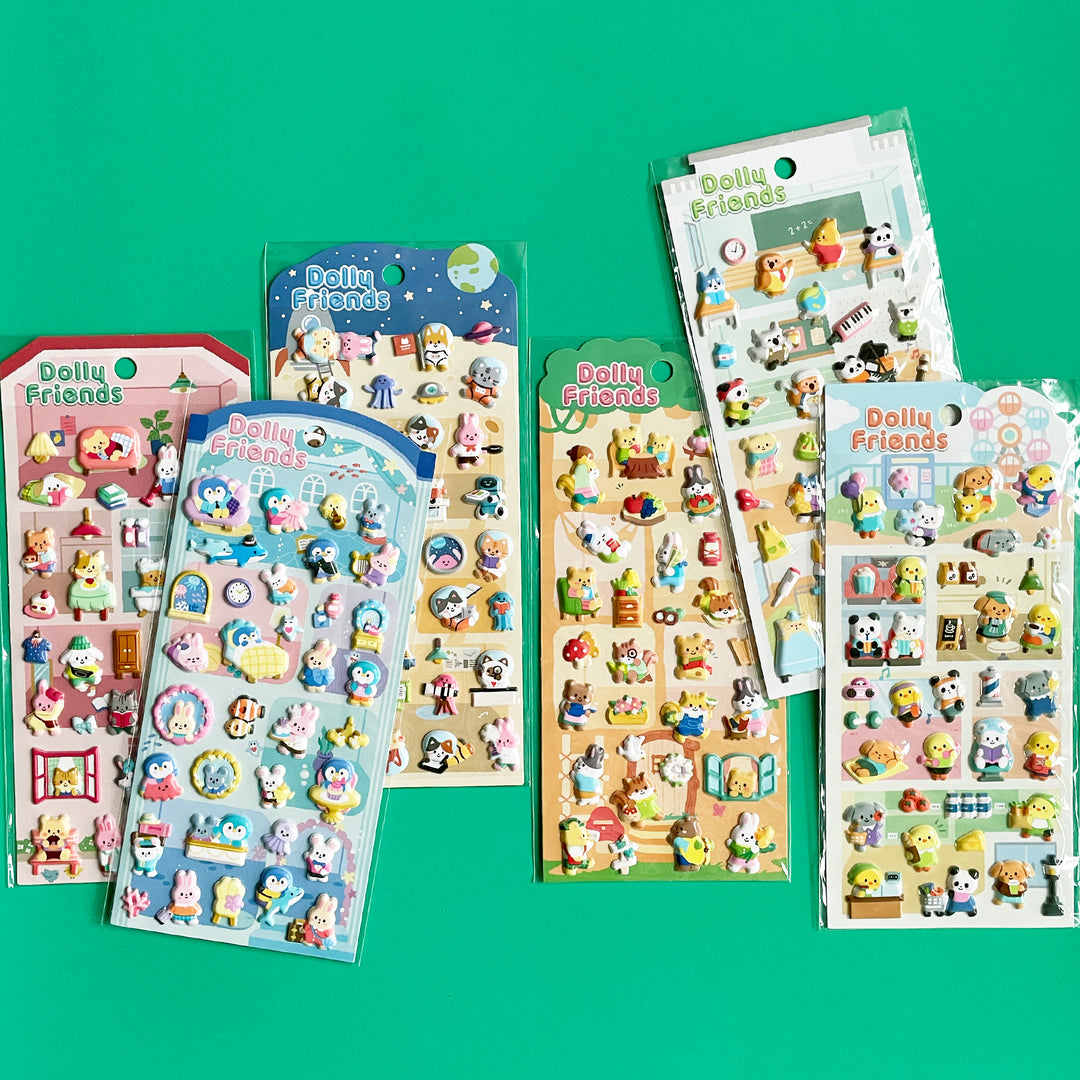 Dolly Friends Puffy Stickers