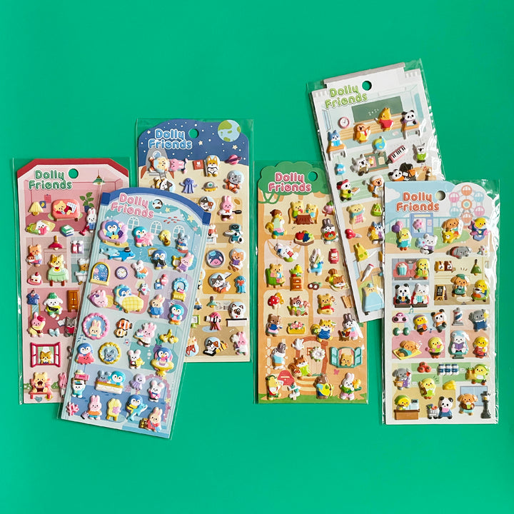 Dolly Friends Puffy Stickers
