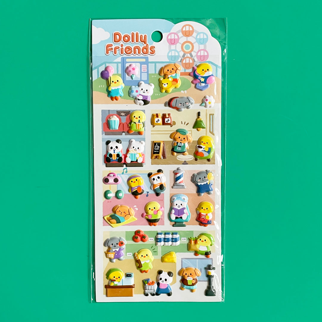Dolly Friends Puffy Stickers