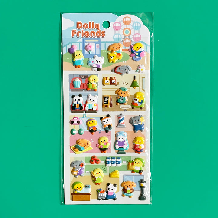 Dolly Friends Puffy Stickers