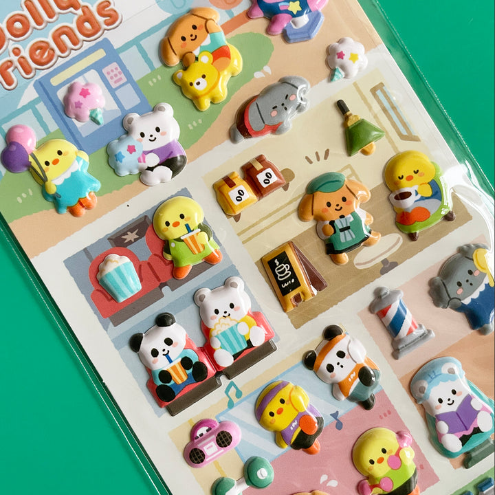 Dolly Friends Puffy Stickers