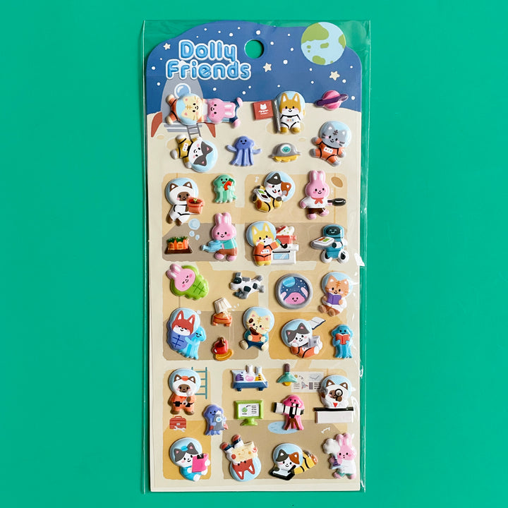 Dolly Friends Puffy Stickers