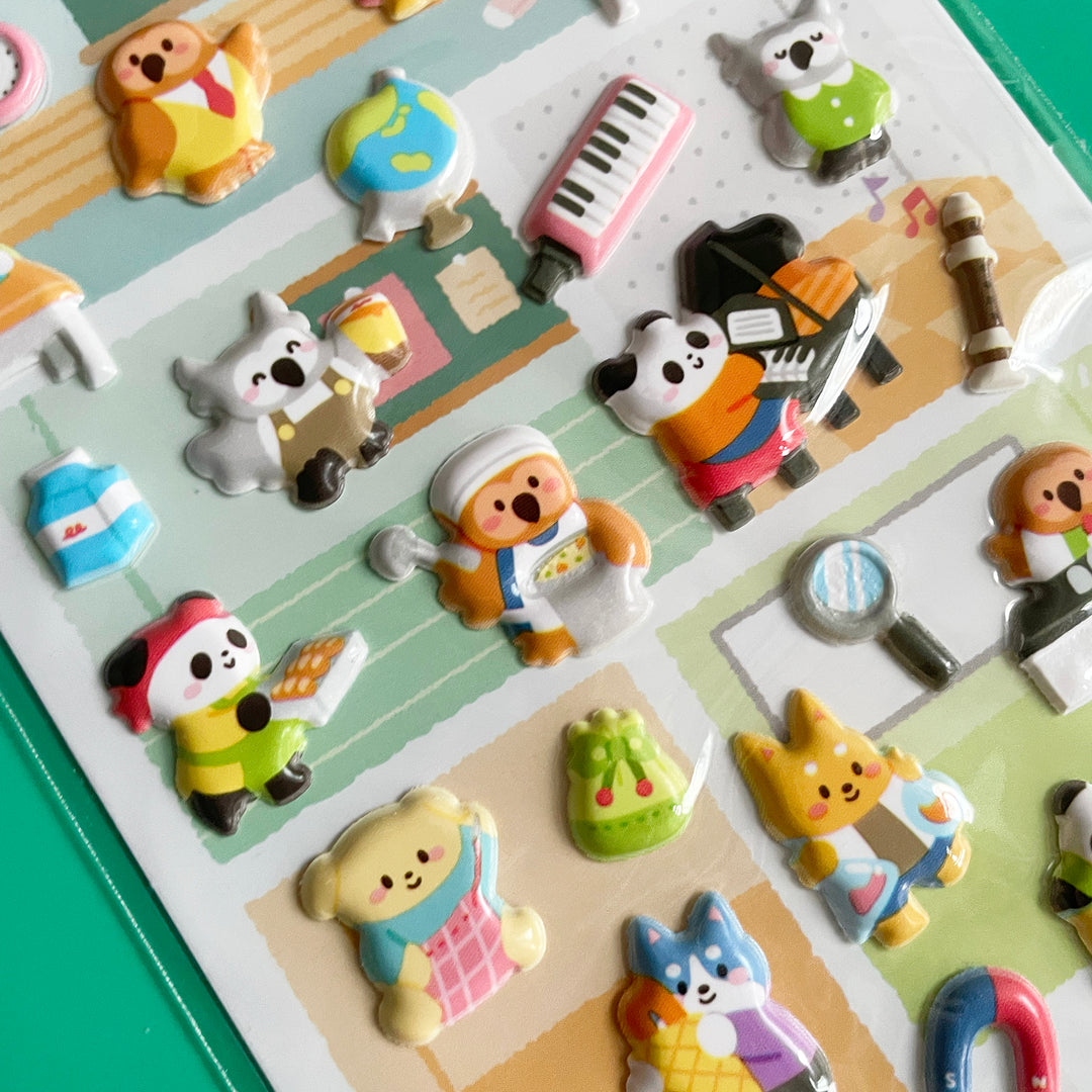 Dolly Friends Puffy Stickers