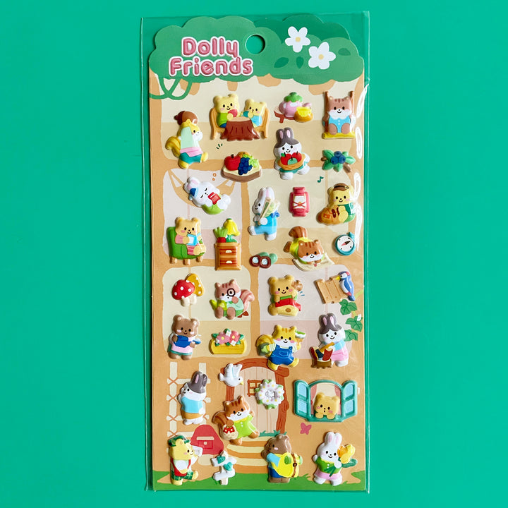 Dolly Friends Puffy Stickers