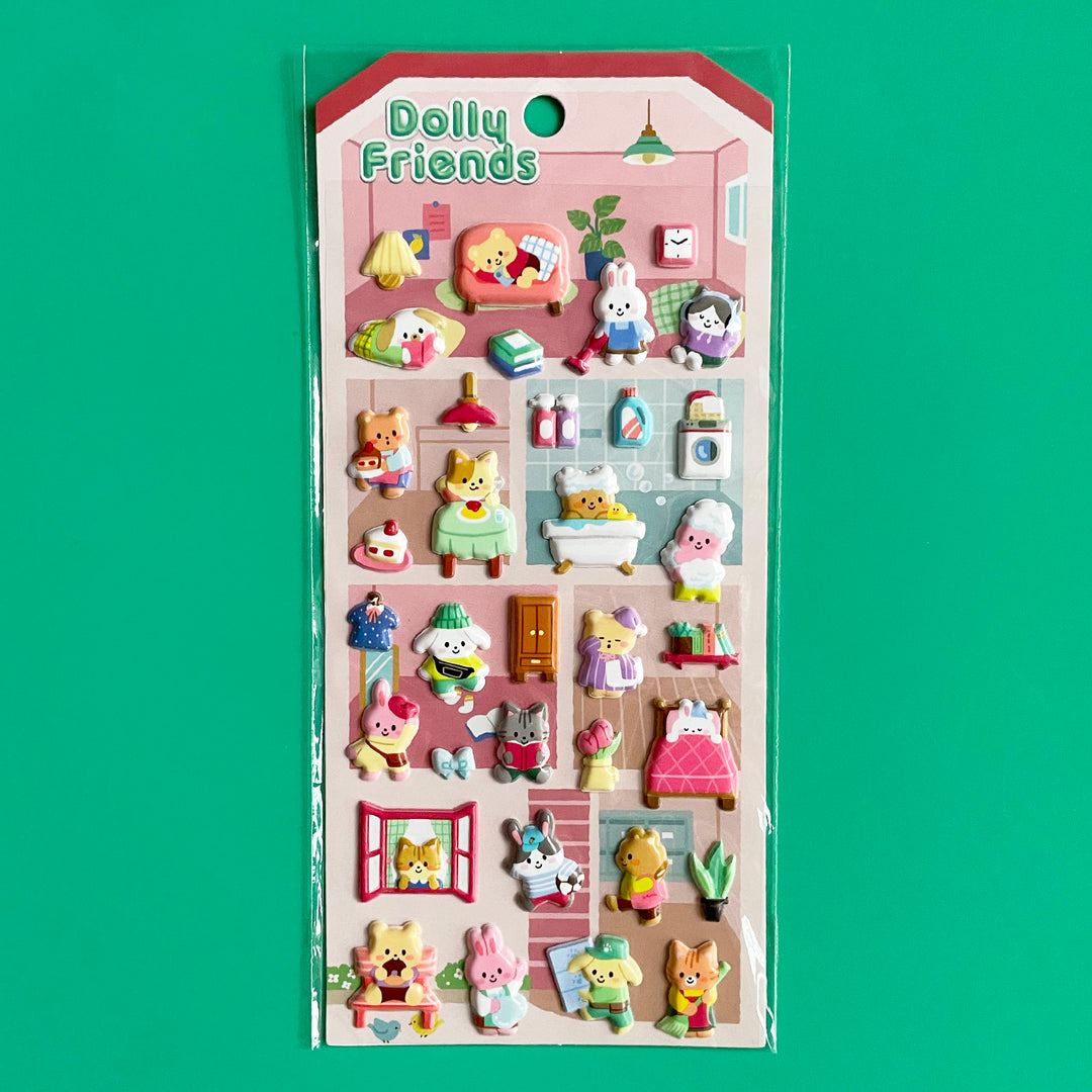 Dolly Friends Puffy Stickers