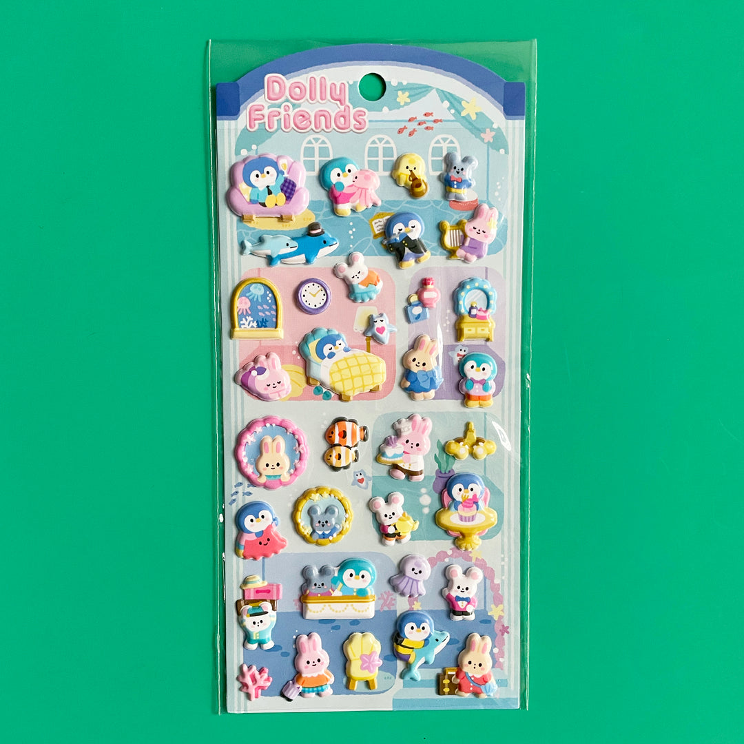 Dolly Friends Puffy Stickers