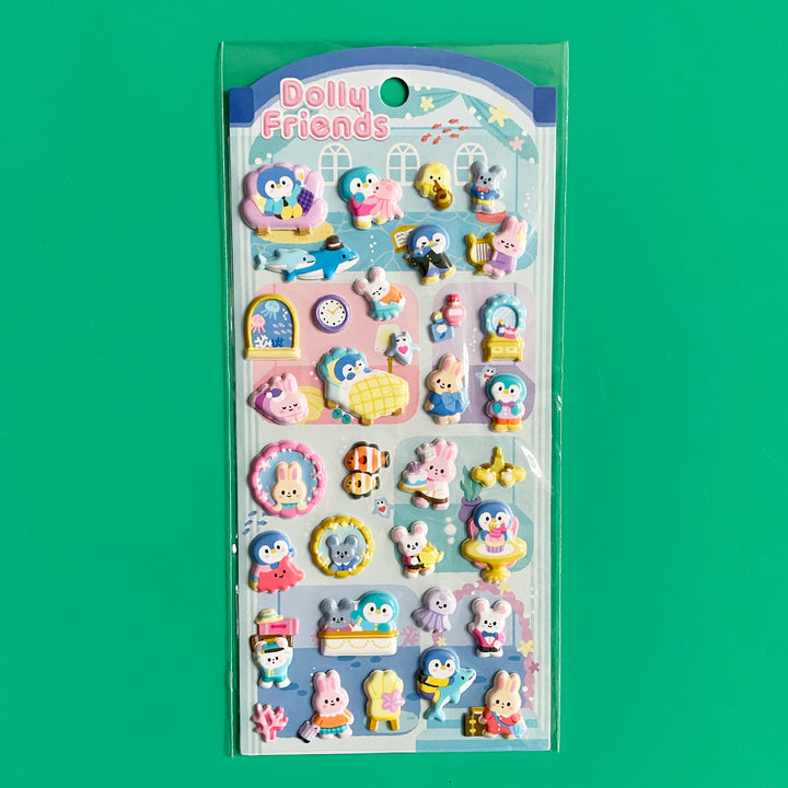 Dolly Friends Puffy Stickers