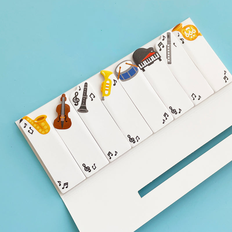 Set of Musical Sticky Tab Notes