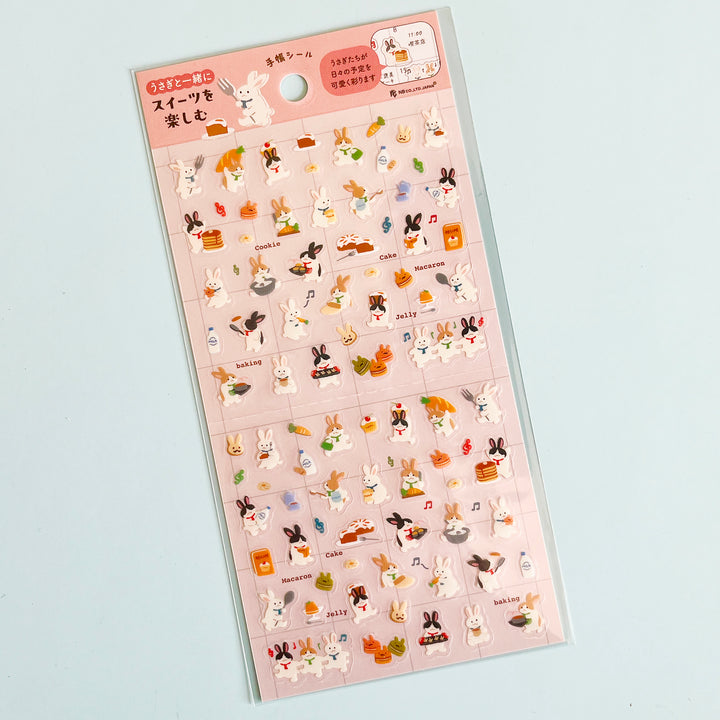 Rabbits Cook! Sticker Sheet