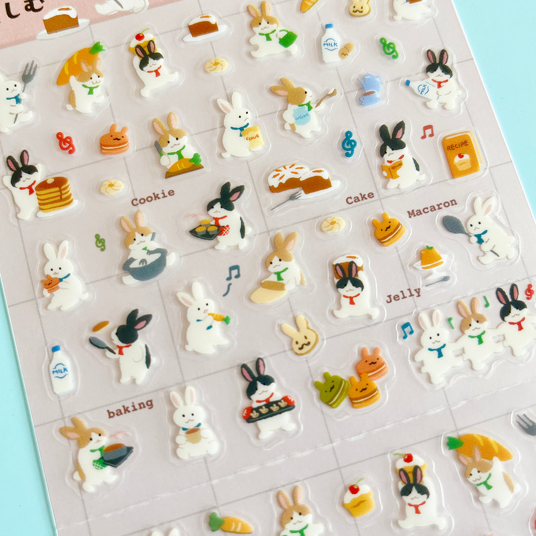 Rabbits Cook! Sticker Sheet