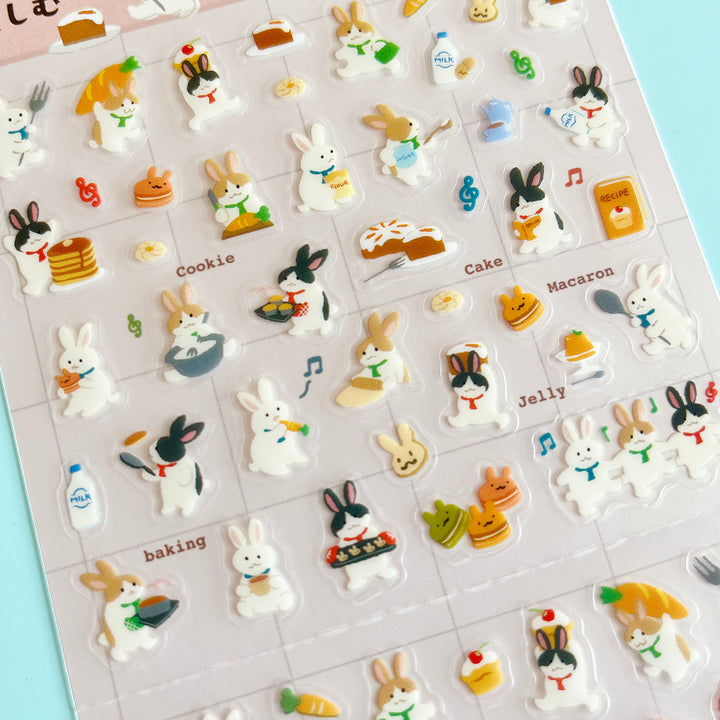 Rabbits Cook! Sticker Sheet