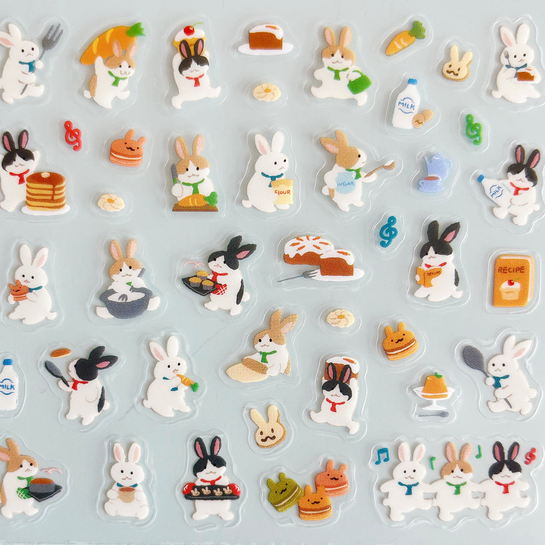 Rabbits Cook! Sticker Sheet