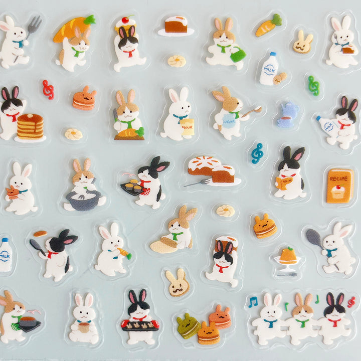 Rabbits Cook! Sticker Sheet