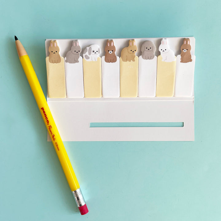 Set of Rabbit Sticky Tab Notes