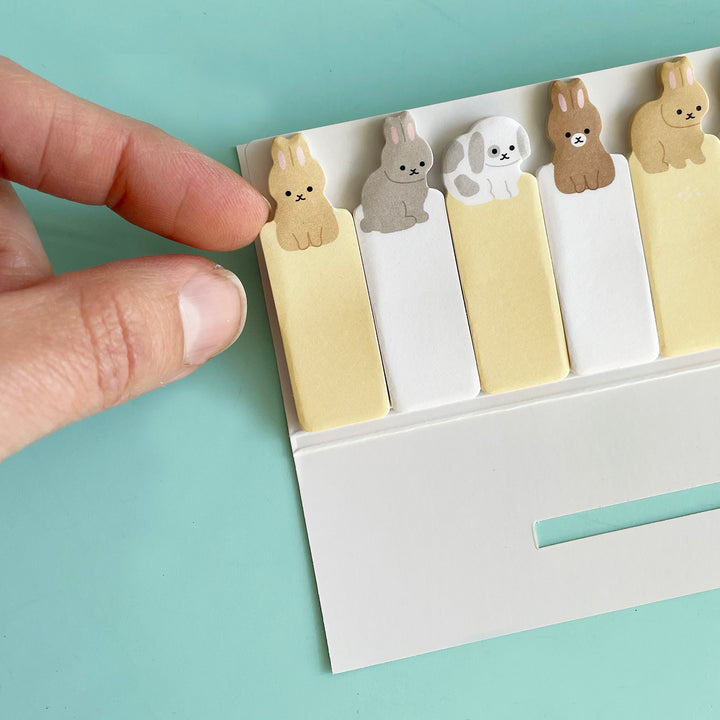 Set of Rabbit Sticky Tab Notes