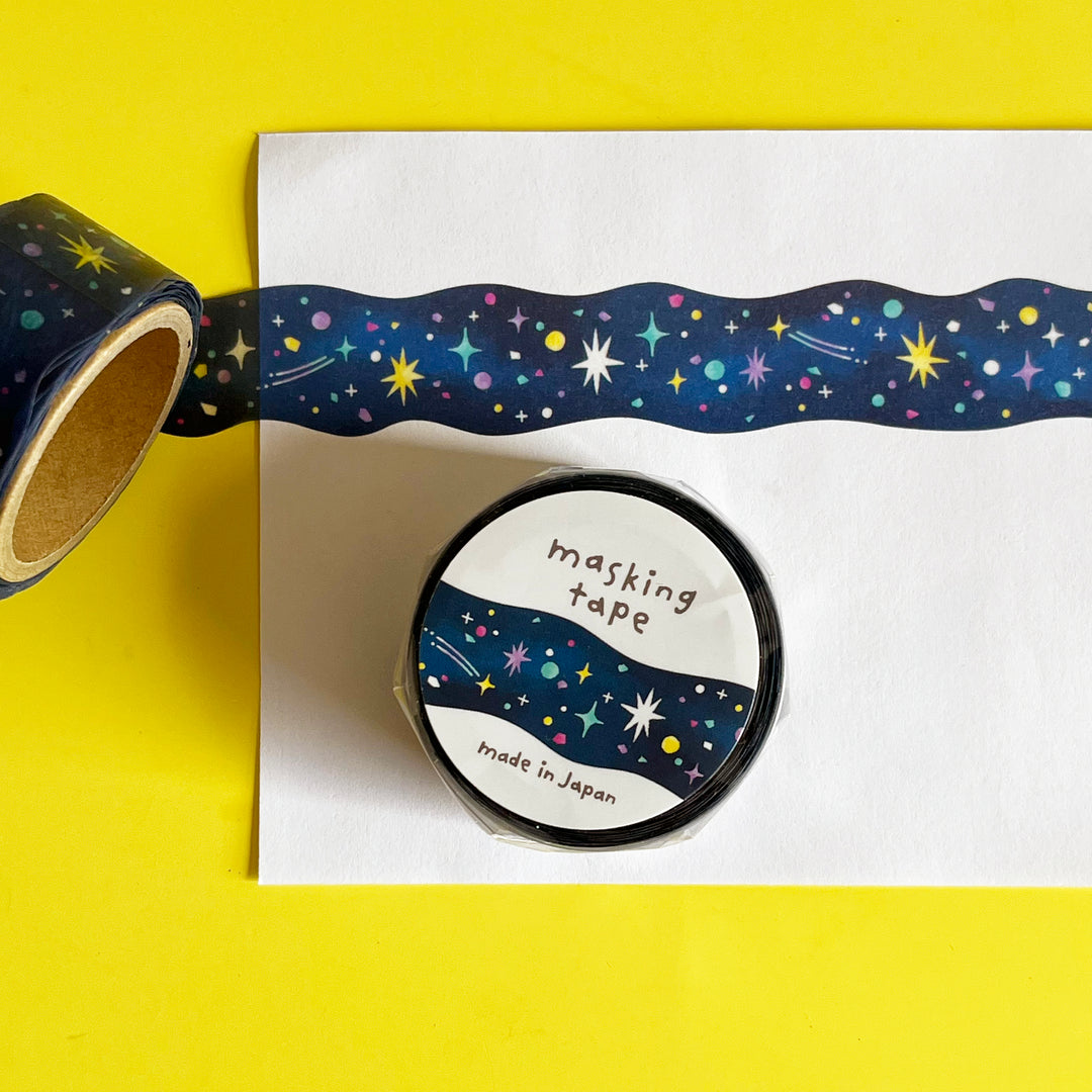 Wavy Night Sky Washi Tape