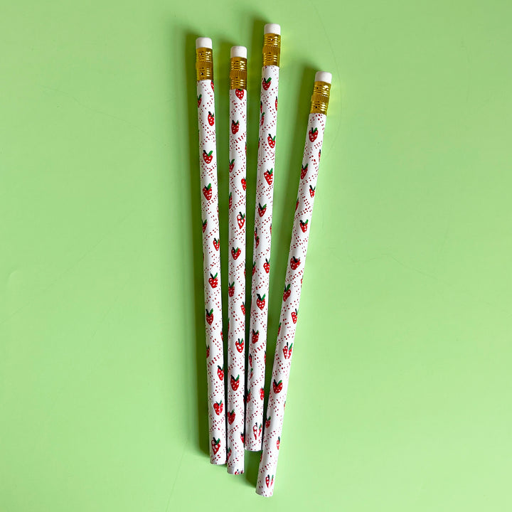 Set of 4 Illustrated Pencils