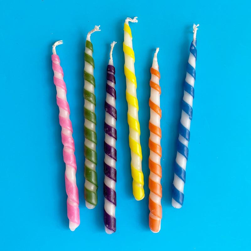 Colorful Hanukkah Candles