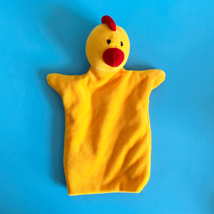Yellow Chicken Velour Hand Puppet