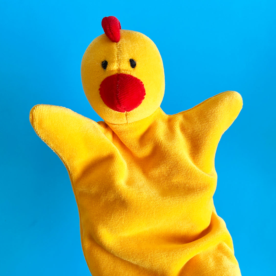 Yellow Chicken Velour Hand Puppet