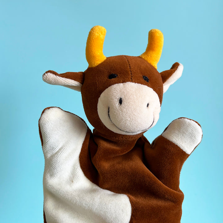 Cow Velour Hand Puppet