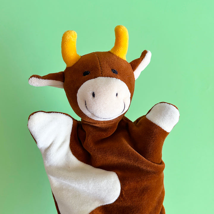 Cow Velour Hand Puppet