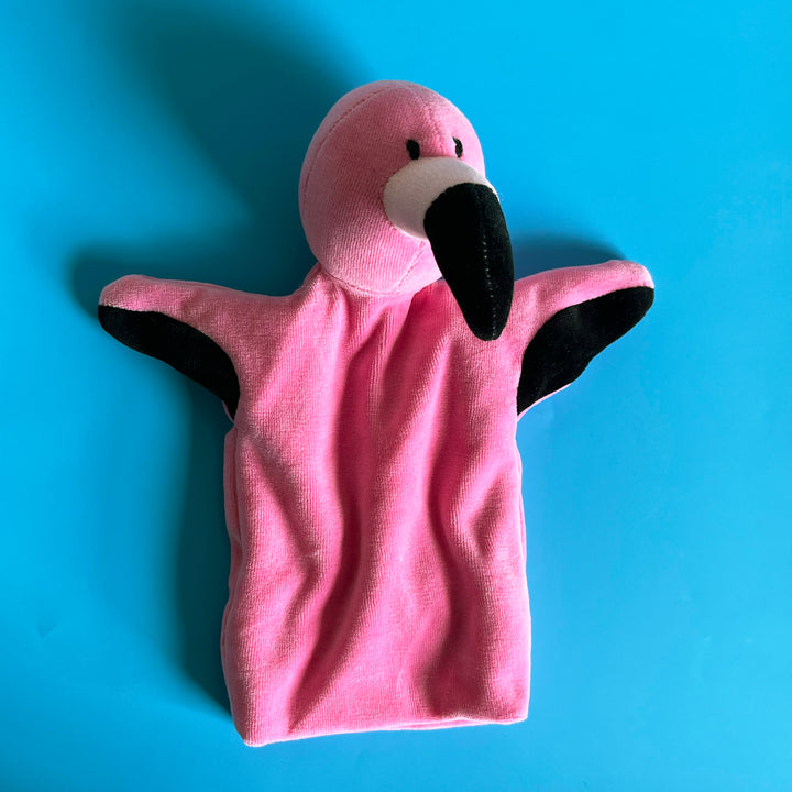 Flamingo Velour Hand Puppet