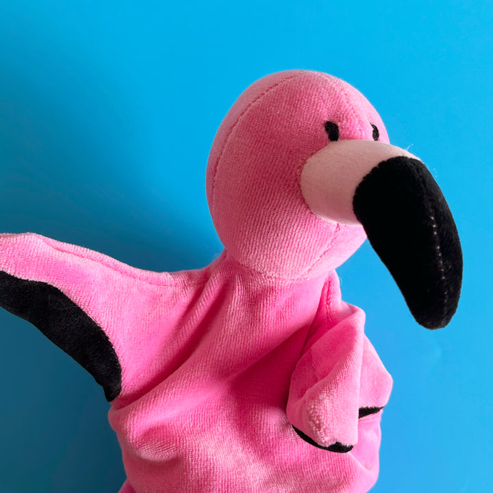 Flamingo Velour Hand Puppet